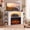 White, variant on Costway 50" Television Stand with Adjustable & Removable Shelf, Media Console Table Rustic Brown