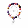 thumbnail image 2 of Pet Halloween Collar, Halloween Dog Collar, Beaded Dog Collar, Collar for Small Dogs, 12 Inch L Size Stretchy String Design with Cute Ghost Charm, Spooky Colorful Printed Round, 2 of 6