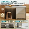 thumbnail image 6 of Jocisland 24 Inch Under Counter Drawer Fridge – Stainless Steel Dual-Zone Beverage Refrigerator with LED Touch Control, Adjustable Storage, Frost-Free, Low Noise, 37℉-50℉, -0.4℉ to 37℉, 6 of 9