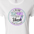 thumbnail image 4 of Inktastic Suicide Prevention- I Wear Teal and Purple for My Uncle Women's T-Shirt, 4 of 5