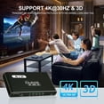 thumbnail image 2 of HDMI Switch 3 in 1 Out, 4K@60Hz HDMI Selector with Remote Control, 3 Ports HDMI Switcher, Perfect for Full HD 4K 1080P 3D Video Roku Fire TV Blu-ray Players Stick Apple PS4/PS5 Xbox Chromecast (black, 2 of 8