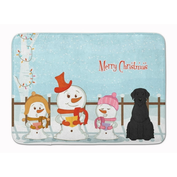 Merry Christmas Carolers Giant Schnauzer Machine Washable Memory Foam Mat