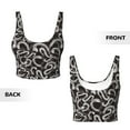 thumbnail image 5 of Haiem Hand Drawn Snake Pattern Womens Sports Bra - U Neck Padded Low Impact Yoga Bra Workout Crop Top Gym Moisture-Wicking Workout Vest -Medium, 5 of 9