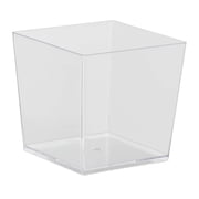 Crown Display 40 Clear Plastic Mini Square Dessert Cups - 3.6 oz