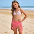 thumbnail image 2 of JAJAHO Girls Bikini Set With Coverup Skirts 3 Piece Swimsuits For Girl Floral Printed Halter Adjustable Strap Triangle Bathing Suit For Kids 7-12Y, 2 of 9