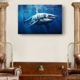 thumbnail image 4 of Shark Poster Shark in The Water Wall Art Sea Ocean Poster Prints Giclee Artwork Printed Canvas Pictures for Hallway Painting for Living Room Panel, 4 of 5