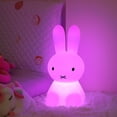 thumbnail image 3 of Lindo Conejito Luz Nocturna Regalos para Habitación de Niños Guardería Dormitorio de Bebé Niñas Adolescentes Decoración de Habitación Kawaii, Linda Lámpara de Conejito de Silicona Recargable, 3 of 5