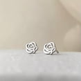 thumbnail image 4 of GKNET 1Pair Hollow Small Rose Stud Earrings Elegant Mini Simple Elegant Earrings WY4-Gold-, 4 of 8