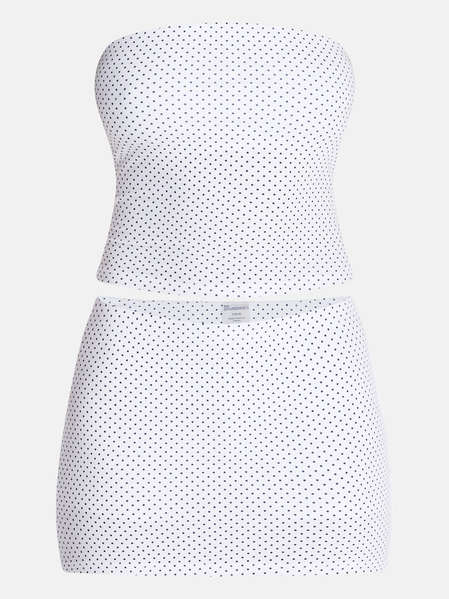No Boundaries Sleepwear Tube Top and Skort Set from our Cloud Core Collection, 2 Piece, Women’s and Women’s Plus XXS-3X