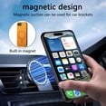 thumbnail image 5 of for iPhone 16e Magnetic Case, Luxury PU Leather Skin-Feel Back Protective Phone Cover Compatible with Mag-Safe Support Car Mount Holder for iPhone 16e, Yellow, 5 of 7