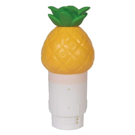GAME 12427-BB Solar Light Up Pineapple Chlorinator Pool Chemical Dispenser, for Up to Five 3-inch Tabs, Yellow