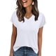 thumbnail image 1 of Blusas para Mujer WIHOLL Manga Corta con Hombros Descubiertos Cuello en V Blanca Talla M, 1 of 5