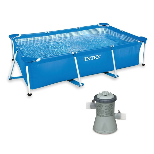 taking down intex rectangular pool