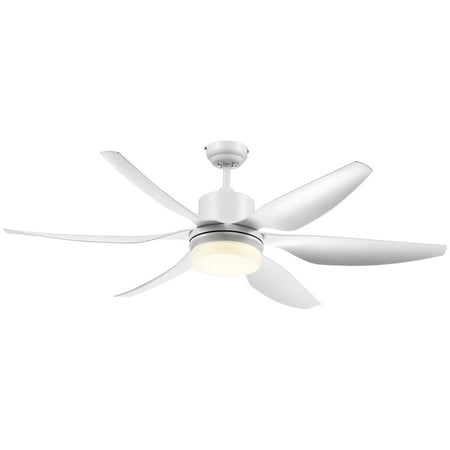 

HOMCOM 52 Reversible Indoor Ceiling Fan with Light Modern Mount LED Lighting Fan with Remote Control for Bedroom and Living Room White