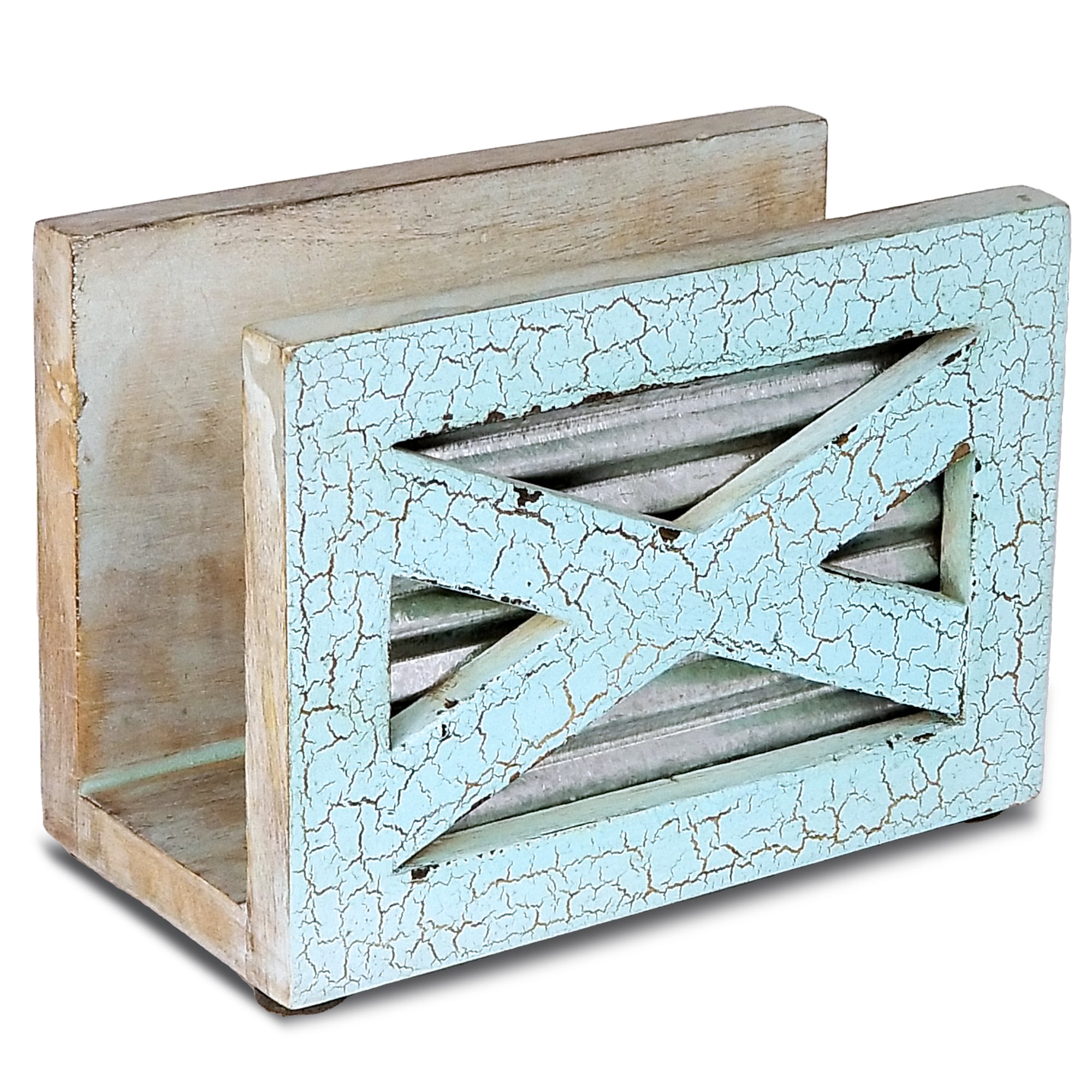 Rustic Napkin Holder For Table Farmhouse Napkin Holder Wood Napkin Holders For Kitchen Blue ...