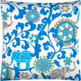 thumbnail image 1 of Joita Housse de Coussin Dubal à Fermeture Éclair Carrée Intérieure / Extérieure - Tissu Polyester Bleu, 1 of 2
