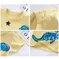 thumbnail image 5 of Delliss Toddler Kids Clothes Outfits Shirts Sets Summer Thin Cotton Round Neck Short Sleeve Set Home Wear Two Piece Set Cute Printed T-shirt Shorts 0-6 Years, 5 of 6