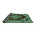 thumbnail image 2 of Ahgly Company Indoor Rectangle Oriental Turquoise Blue Industrial Area Rugs, 2' x 4', 2 of 4
