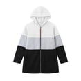 thumbnail image 3 of Posijego Women's Plus Size Sweatshirts Full Zip Hooded Sweatshirt Color Block Long Sleeve Fall Winter Outwear with Pockets, 3 of 6