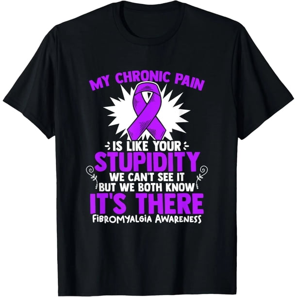 Playera de Mujer para Concientización sobre Fibromialgia - Diseño "Mi Dolor, Mi Historia" en Morado, Cuello Redondo y Manga Corta
