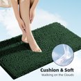thumbnail image 4 of Shilucheng Luxury Chenille Bath Rug, Non-Slip Soft Absorbent Bath Mats (Green，17"x24"), 4 of 7