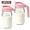 Pink, variant on WLGJL 32oz Glass Pitcher with Lid & V-shaped Pour Spout - 1 Quart Breastmilk Pitcher Double Leak Proof, Creamer Container for Sun Tea, Juice, Cold Brew Coffee, Breastmilk Storage Container(2pack)