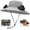 Light Gray, variant on 2-in-1 Hands-Free Hat Fan, UPF 50+ Wide Brim Sun Hat with Dual Solar Fans for Fishing Hiking, USB Charging Adjustable Speeds
