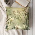 thumbnail image 3 of YINGXI  Eucalyptus Leaves Joyful in Hope Bird Chickadee Throw Pillow Covers,Seasonal Spring Fall Terracotta sage Flowers Cushion Case for Sofa Couch 24x24in, 3 of 5