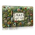 thumbnail image 1 of Bestylez Garden Gifts Vintage Jardinería Letreros Crazy Plant Lady Cartel De Estaño Para El Hogar, Jardín, Invernadero, Sala De Estar, Dormitorio, Patio, Decoración Al Aire Libre, 8 X 12 Pulgadas (335, 1 of 5