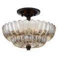 thumbnail image 4 of Quoizel Whitecap Medium Semi Flush Mount in Mottled Cocoa, 4 of 5