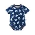 thumbnail image 3 of Asxite Toddler Romper Print Snap Short Sleeve Bodysuit Casual Breathable Airy Fashion Summer 3-18M, 3 of 6