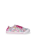 thumbnail image 3 of Wonder Nation Little Girl & Big Girl Canvas Bump Toe Sneakers, 3 of 6