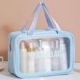 thumbnail image 6 of Large Capacity Toiletry Bag for Women, Thickened PVC Travel Makeup Organizer Pouch, Portable Cosmetic Storage Case with Handle (Small, Black), 6 of 9
