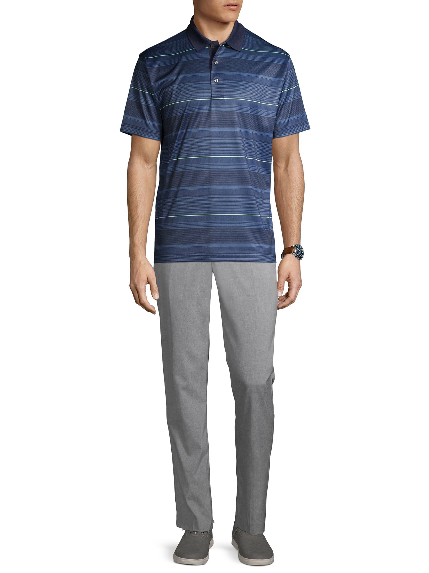 Ben Hogan Performance Men's Solid Active Flex Waistband 4-Way Stretch Flat-Front Golf Pant