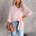 thumbnail image 1 of Puntoco moda mujer estampado Casual manga larga Turndown Collar botón camisa tops Puntoco Puntoco-1566, 1 of 1