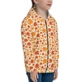 thumbnail image 5 of Kdxio Autumn Red and Orange Maple Leaves Pattern Kids Boys Girls Zip Up Hoodie 3D Printed Hooded Sweatshirt Hoody Coat with Pocket 7-12 Y-Medium, 5 of 6