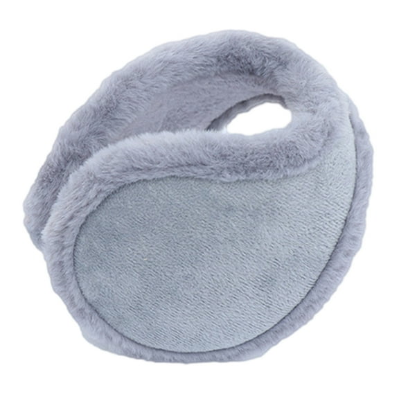 Winter Warm Outdoor Earmuffs, Foldable Ear Warmers Knit Furry Fleece Ear Muffs for Women Men