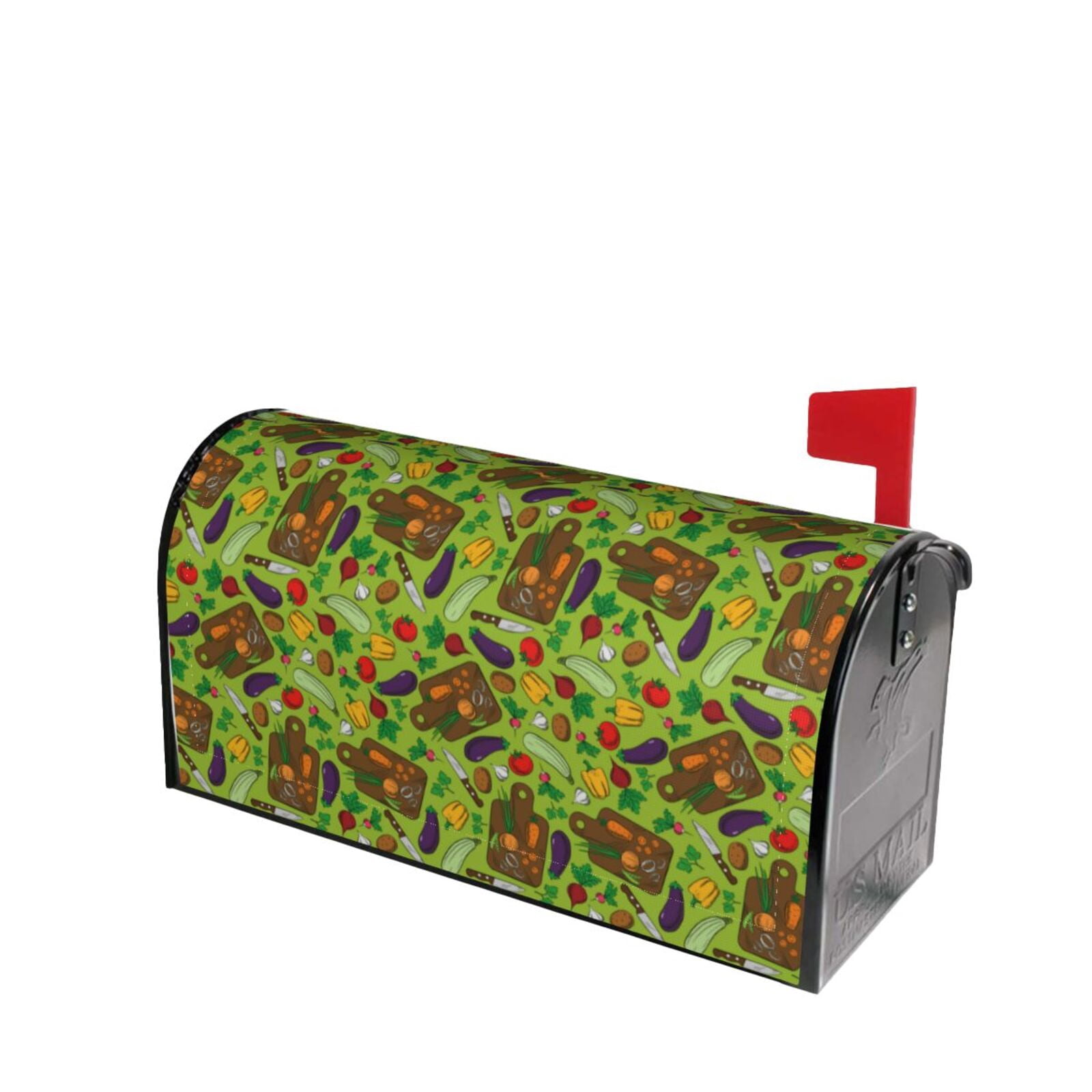 Xecao Carrot Eggplant for Mailbox Cover with Magnetic Strips, Waterproof and Sunscreen, Adds a Decorative Touch to Your Garden Yard.