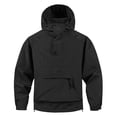 thumbnail image 3 of MexChoioe Mens Hooded Anorak Jacket Snap Placket Zip Cargo Pocket Adjustable Drawstring Hood Fall Casual Outerwear Windbreaker for Mens, 3 of 5