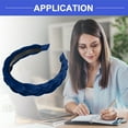 thumbnail image 2 of Vocoste Solid Wide Headbands Non-slip Fashion Navy Blue 1.18 inch Wide for Girls Women, 2 of 6