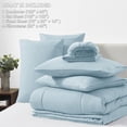 thumbnail image 6 of Queen Comforter Set, Grey 7 Pieces Bed in a Bag All Season Bedding, with Stitch Quilted Comforter Flat Sheet Fitted Sheet Pillowcases, 6 of 9
