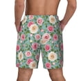 thumbnail image 4 of Goofa Rose Flowers Printed Men's Swim Trunks Board Shorts Quick Dry Mens Swimming Trunks with Compression Liner,Breathable Fit Hawaii Beach Shorts-Large, 4 of 9