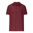 thumbnail image 4 of Gibobby Men's Short Sleeve Plaid Checkered Snap Button Up Shirt Regular Fit Two Pockets Casual Dress Check Shirts(,4XL), 4 of 6