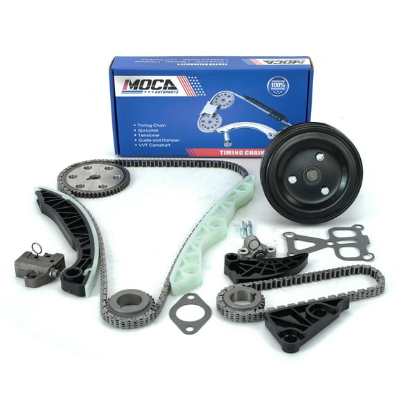 MOCA AUTOPARTS Timing Chain Kit with Water Pump Fit for 2007-2010 Kia Magentis L4 2.4L & 2006-2008 Kia Optima L4 2.4L & 2007-2008 Kia Rondo L4 2.4L & 2006-2007 Hyundai Sonata L4 2.4L