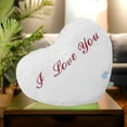 thumbnail image 2 of XINGXIANG Heart LED Pillow - Color Changing Glowing Throw Cushion, Valentine's Day Heart Pillow Romantic Gift with Soft Light, Battery Operated Mood Lighting Decor(White), 2 of 6