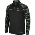 thumbnail image 2 of Men's Colosseum Black Loyola Chicago Ramblers OHT Military Appreciation Take Flight Raglan Quarter-Zip Jacket, 2 of 4