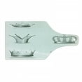 thumbnail image 1 of Grey Cutting Board, Different Kinds of Antique Crowns Queen King Imperial Theme Vintage, Decorative Tempered Glass Cutting and Serving Board, Wine Bottle Shape, Pale Green and White, by Ambesonne, 1 of 1
