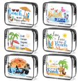 thumbnail image 1 of Cosmetic Cases SEAOYOZO 6 bolsas de maquillaje de playa transparentes de 20 x 15 cm, 1 of 7