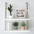thumbnail image 4 of Zomyto 7x7 IN on a Scale from 10 Urinate Wooden Box Sign Desk Decor, Bathroom Quote, 4 of 5