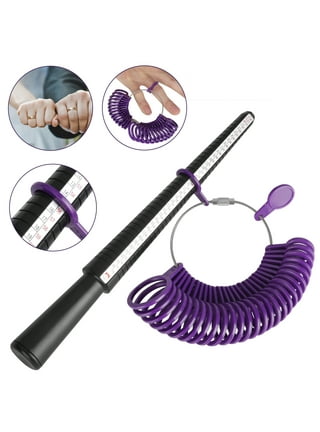 Meowoo Ring Sizer Measuring Tool, Plastic Ring Measurement Tool with Finger Sizer  Mandrel for Jewelry Sizing Measuring, Purple - Yahoo Shopping